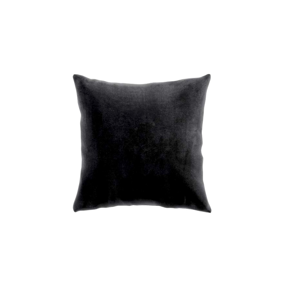 Rove Concepts Plush Black Velvet Square Pillow Covers Set of 3